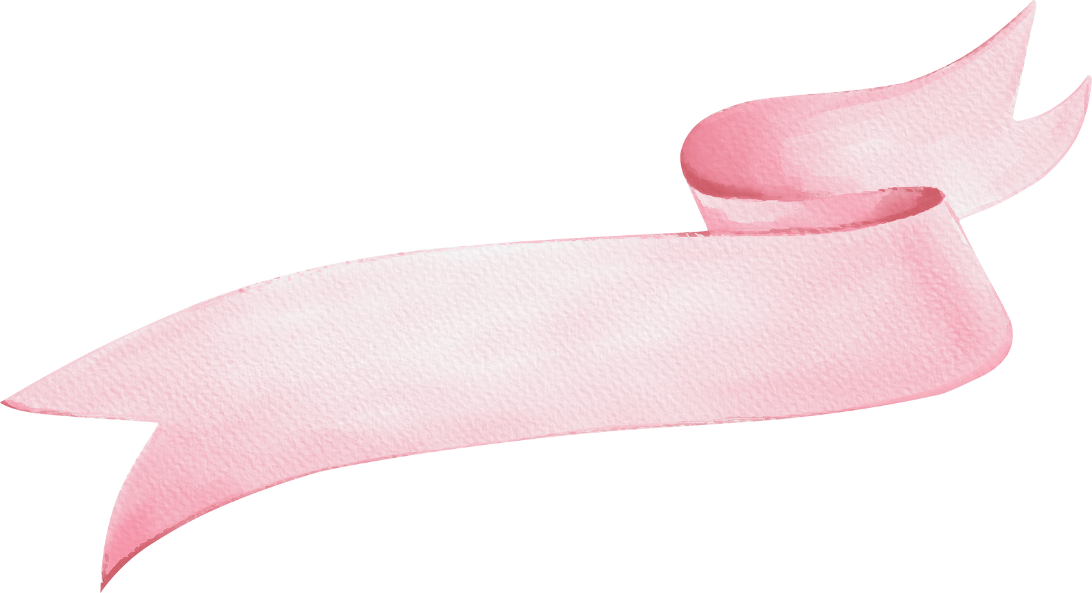 Pink Ribbon Watercolor Isolated on Background